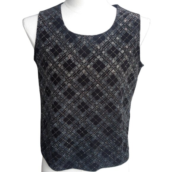 Soft Works SZ M Jacket and Tank Top 2 Piece Black Sparkly Set - Picture 2 of 15